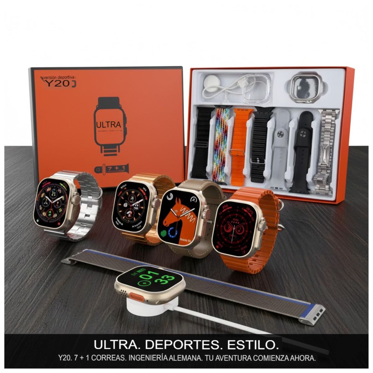 Reloj Smartwatch Y20 + 7 Mallas