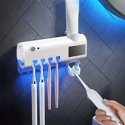 Porta Cepillos UV con Dispensador Automático y Carga USB